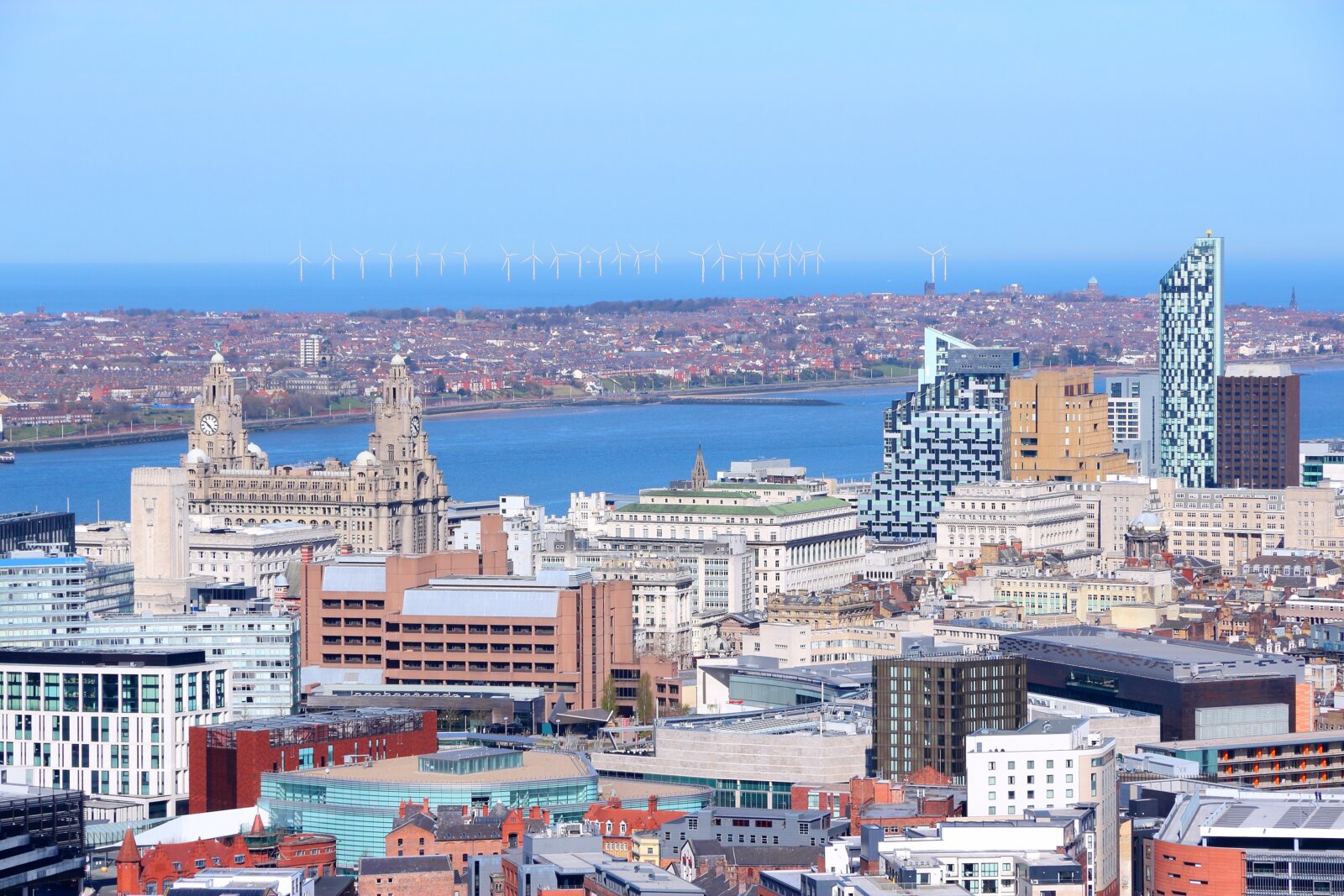 Liverpool aerial view, United Kingdom - Natural Training