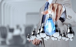 businessman hand choosing people icon  as human resources concep