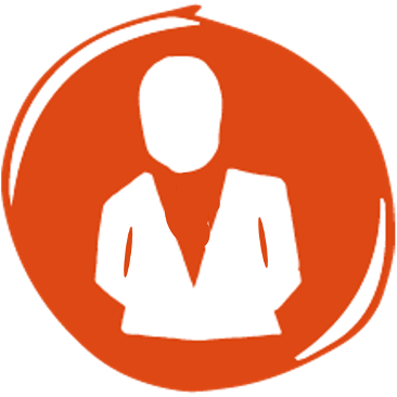 icon for selling to the c-suite training. drawing of a person in a suit